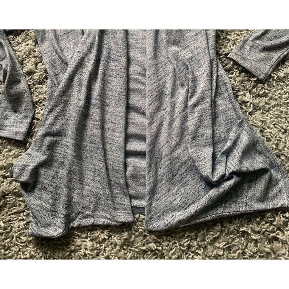 UGG Cardigan Open Draped Slub Knit heather blue Sweatshirt Top sz S - Picture 6 of 8